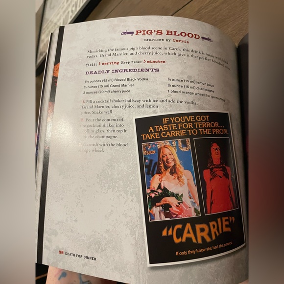 Death for Dinner Horror inspired Cookbook NWT - Picture 6 of 10